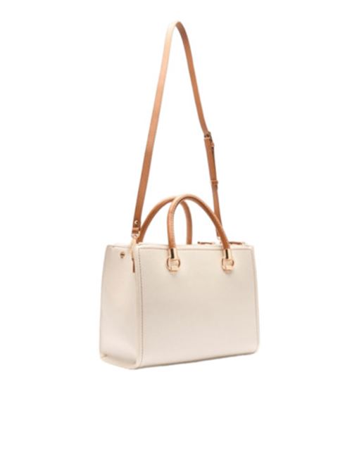 Borsa donna a mano/tracolla ecopelle crema e marrone LIU JO | AA5008-E0058C3633